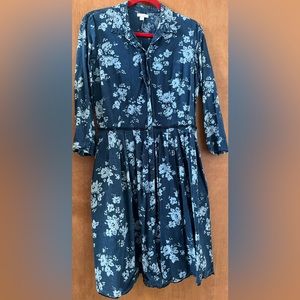 GAP floral Denim Shirt Dress Medium